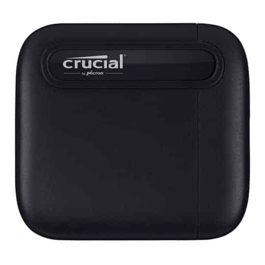 Crucial X6 1TB External Portable SSD Rugged USB-C/A - Black